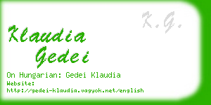 klaudia gedei business card